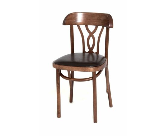 Стул Астра Восьмерка мягкий (темный тон, экокожа коричневая), изображение 2 | Интернет магазин мебели и декора LifeDekor