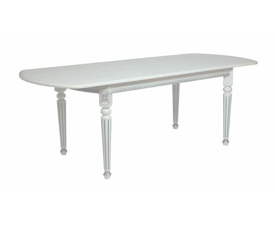 Стол овальный "Милорд-170" (90х170х220 / белый/патина серебро), изображение 4 | Интернет магазин мебели и декора LifeDekor
