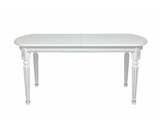 Стол овальный "Милорд-170" (90х170х220 / белый/патина серебро), изображение 2 | Интернет магазин мебели и декора LifeDekor