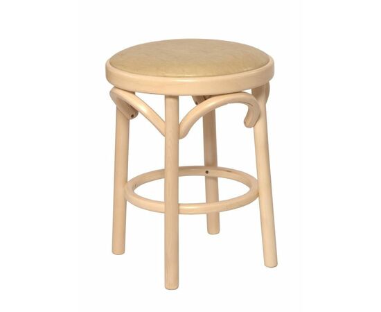 Табурет Венский мягкий (беленый дуб, экокожа бежевая) | Интернет магазин мебели и декора LifeDekor