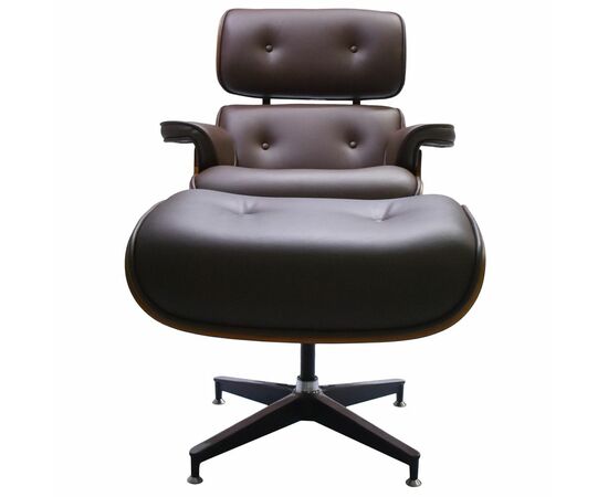 Кресло EAMES LOUNGE CHAIR и оттоманка EAMES LOUNGE CHAIR коричневые, изображение 2 | Интернет магазин мебели и декора LifeDekor