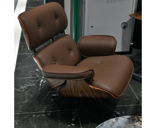 Кресло EAMES LOUNGE CHAIR и оттоманка EAMES LOUNGE CHAIR коричневые, изображение 5 | Интернет магазин мебели и декора LifeDekor