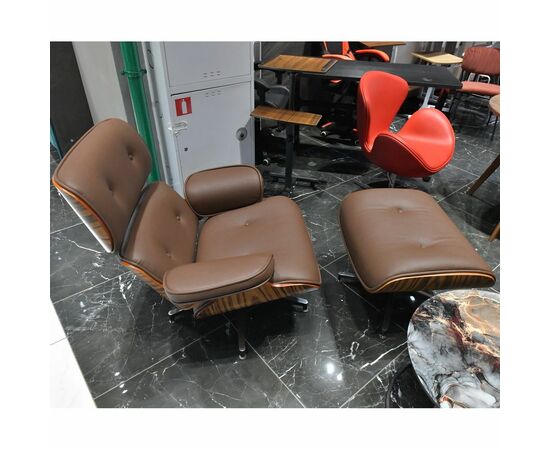 Кресло EAMES LOUNGE CHAIR и оттоманка EAMES LOUNGE CHAIR коричневые, изображение 4 | Интернет магазин мебели и декора LifeDekor