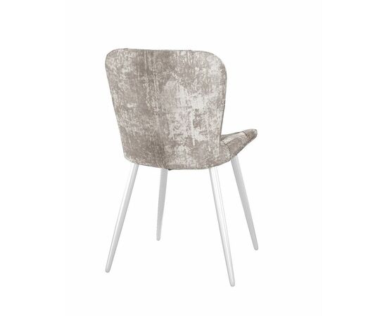 Стул DikLine 303 M02 бежевый, ножки белые, изображение 3 | Интернет магазин мебели и декора LifeDekor