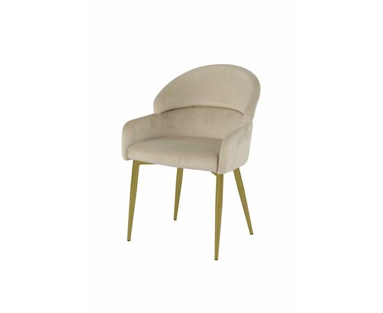 Стул обеденный Берклей D-1202D, бежевый/золото | Интернет магазин мебели и декора LifeDekor