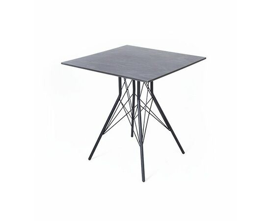 "Конте" интерьерный стол из HPL 63x63см, цвет "серый гранит" | Интернет магазин мебели и декора LifeDekor