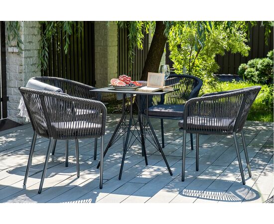 "Конте" интерьерный стол из HPL 63x63см, цвет "серый гранит", изображение 5 | Интернет магазин мебели и декора LifeDekor