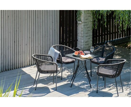 "Конте" интерьерный стол из HPL 63x63см, цвет "серый гранит", изображение 9 | Интернет магазин мебели и декора LifeDekor