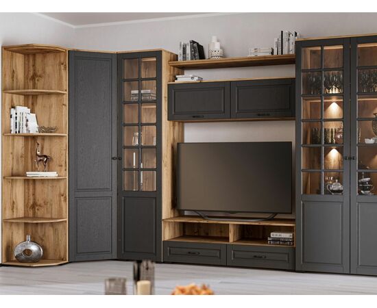 Шкаф «Лацио Сканди», Вотан/Сканди графит, изображение 5 | Интернет магазин мебели и декора LifeDekor