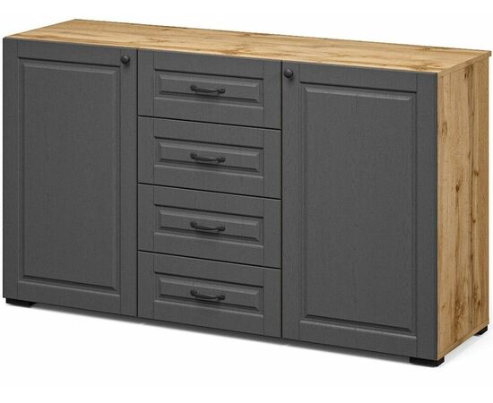 Комод «Лацио Сканди» 2д4ящ, Вотан/Сканди графит, изображение 2 | Интернет магазин мебели и декора LifeDekor