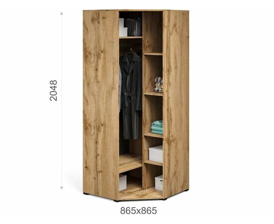 Шкаф «Лацио Сканди», Вотан/Сканди графит, изображение 3 | Интернет магазин мебели и декора LifeDekor