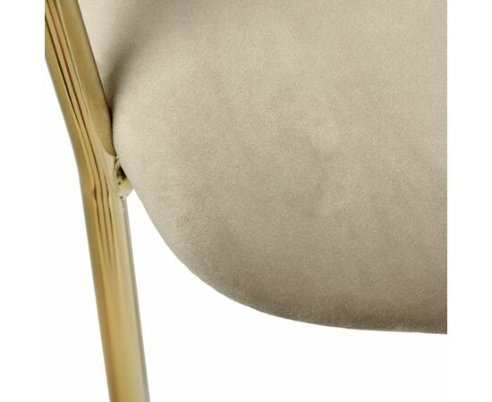 Стул полубарный Turin латте с золотыми ножками, изображение 7 | Интернет магазин мебели и декора LifeDekor