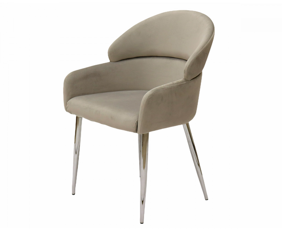 Стул обеденный Берклей D-1202D, серый/хром | Интернет магазин мебели и декора LifeDekor