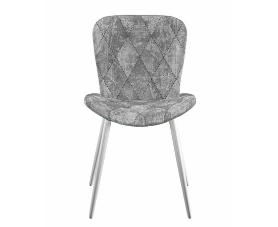 Стул DikLine 303 M13 светло-серый, ножки белые, изображение 2 | Интернет магазин мебели и декора LifeDekor