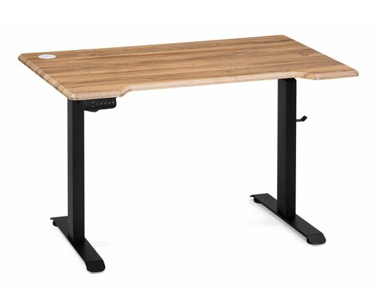 Компьютерный стол Маркос с механизмом подъема 120х75х75 дуб вотан / черный, изображение 2 | Интернет магазин мебели и декора LifeDekor