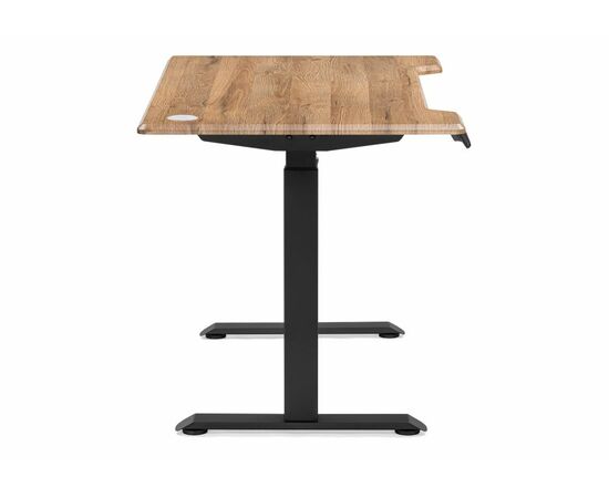 Компьютерный стол Маркос с механизмом подъема 120х75х75 дуб вотан / черный, изображение 5 | Интернет магазин мебели и декора LifeDekor
