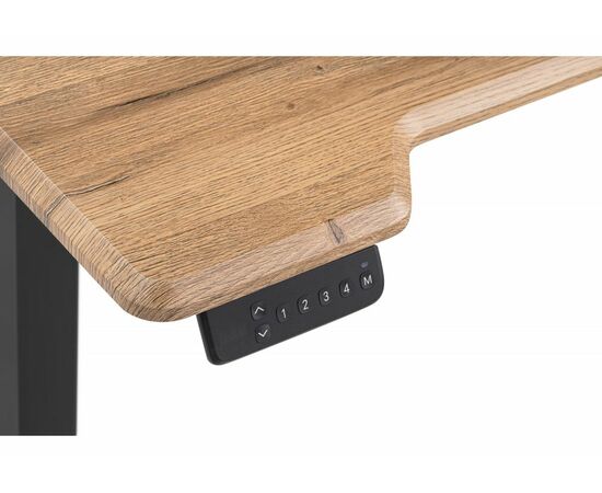 Компьютерный стол Маркос с механизмом подъема 120х75х75 дуб вотан / черный, изображение 6 | Интернет магазин мебели и декора LifeDekor