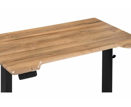 Компьютерный стол Маркос с механизмом подъема 120х75х75 дуб вотан / черный, изображение 7 | Интернет магазин мебели и декора LifeDekor