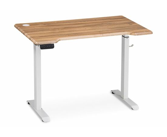 Компьютерный стол Маркос с механизмом подъема 120х75х7б белый / вотан дуб, изображение 2 | Интернет магазин мебели и декора LifeDekor