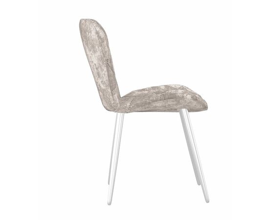 Стул DikLine 303 M02 бежевый, ножки белые, изображение 2 | Интернет магазин мебели и декора LifeDekor