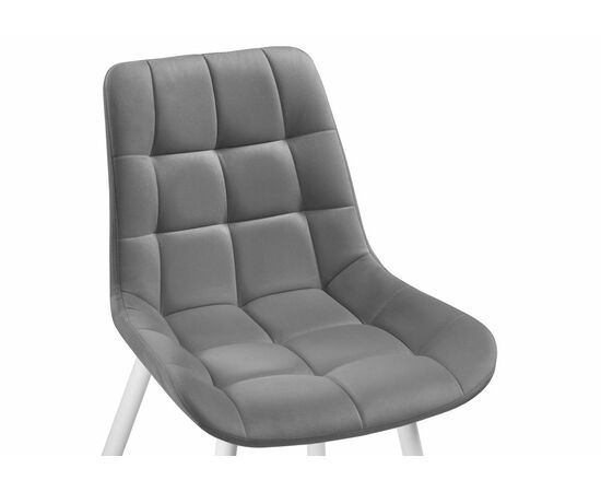 Стул на металлокаркасе Челси велюр темно-серый / белый, изображение 5 | Интернет магазин мебели и декора LifeDekor