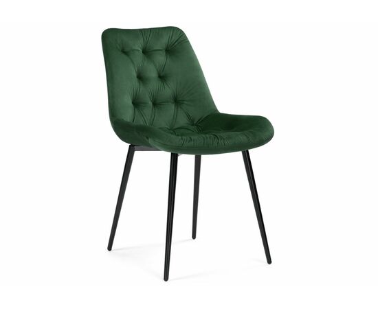 Стул на металлокаркасе Гояр изумрудный / черный глянец | Интернет магазин мебели и декора LifeDekor