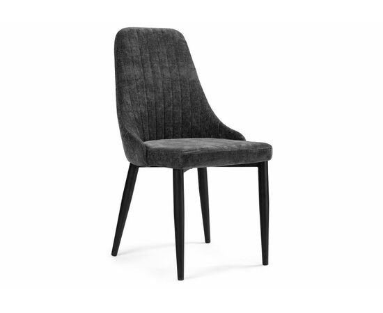 Стул на металлокаркасе Kora black / dark gray | Интернет магазин мебели и декора LifeDekor
