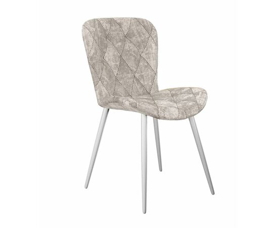 Стул DikLine 303 M02 бежевый, ножки белые | Интернет магазин мебели и декора LifeDekor