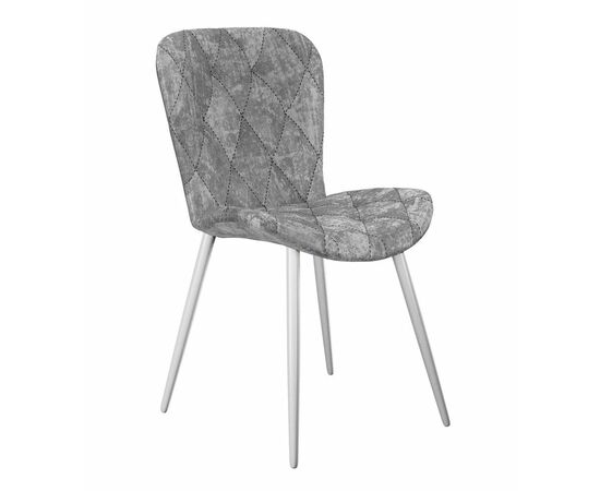 Стул DikLine 303 M13 светло-серый, ножки белые | Интернет магазин мебели и декора LifeDekor