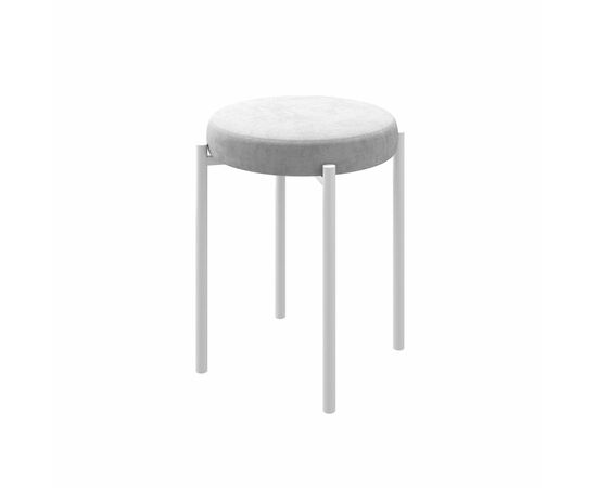 Табурет БОБ, Белый/SILVER LUX b20 | Интернет магазин мебели и декора LifeDekor