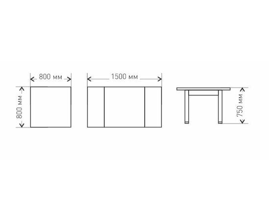 Стол Советский-квадро (Белый/ЛДСП), изображение 2 | Интернет магазин мебели и декора LifeDekor