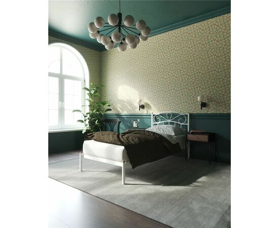 Кровать "Глэдис" без изножья (90х200/ноги металл/цвет Белый) | Интернет магазин мебели и декора LifeDekor