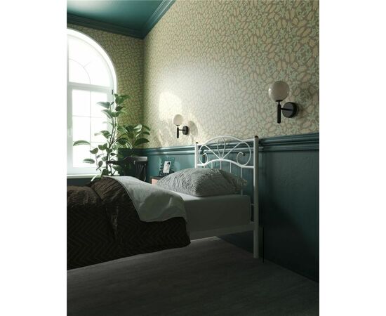 Кровать с изножьем "Глэдис" (90х200/ноги металл/цвет Белый), изображение 2 | Интернет магазин мебели и декора LifeDekor