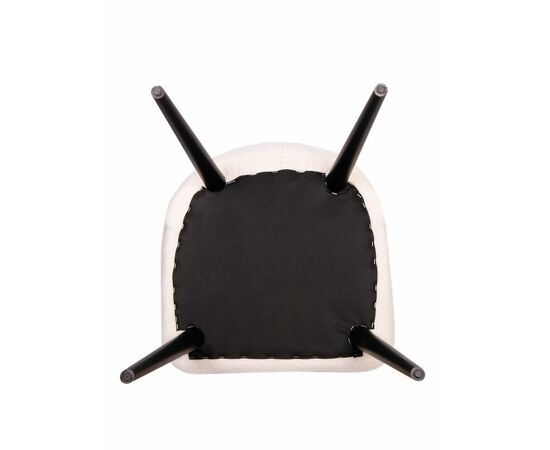 Дизайнерский стул Ariel букле белый, опора бук черный, изображение 6 | Интернет магазин мебели и декора LifeDekor