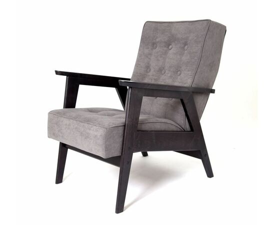 Кресло РЕТРО (венге / RS 15 - темно-серый), изображение 2 | Интернет магазин мебели и декора LifeDekor