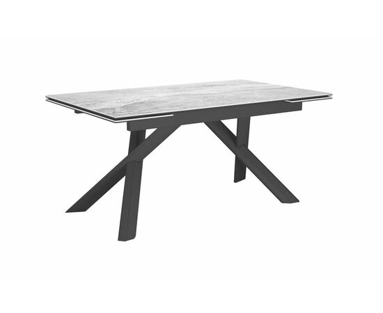 Стол DikLine KX160 мрамор C31 (керамика серая глянец)/опоры черные, изображение 7 | Интернет магазин мебели и декора LifeDekor