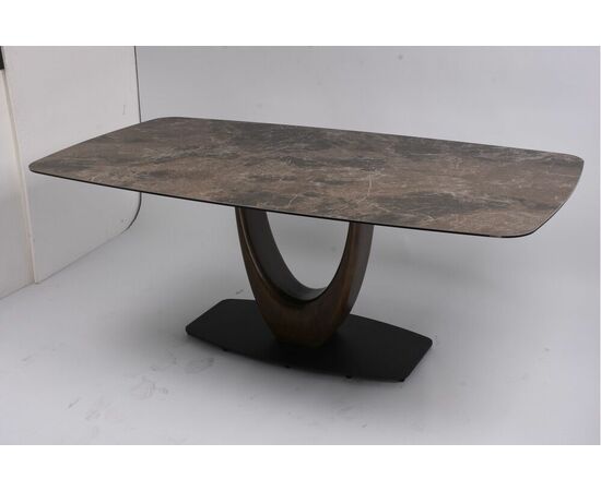 Стол обеденный Римини MC3020-180BR, 180х90х76 см, коричневая керамика, изображение 2 | Интернет магазин мебели и декора LifeDekor