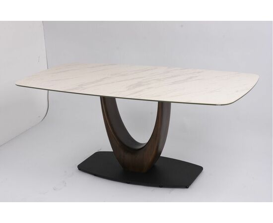 Стол обеденный Римини MC3020-200WT, 200х110х76 см, белая керамика, изображение 2 | Интернет магазин мебели и декора LifeDekor