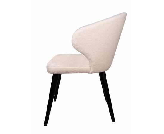 Дизайнерский стул Ariel букле белый, опора бук черный, изображение 3 | Интернет магазин мебели и декора LifeDekor