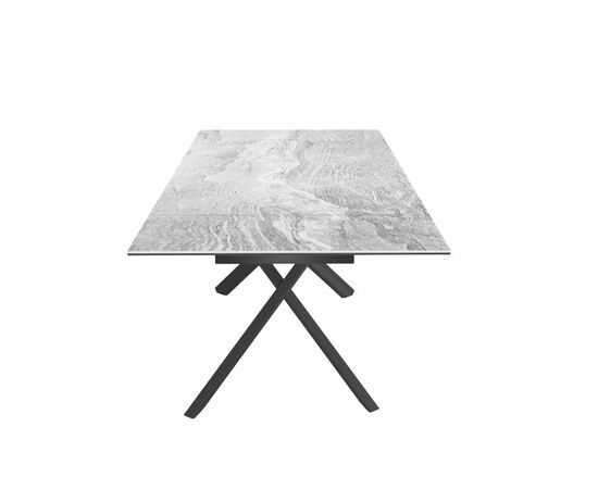 Стол DikLine KX160 мрамор C31 (керамика серая глянец)/опоры черные, изображение 6 | Интернет магазин мебели и декора LifeDekor