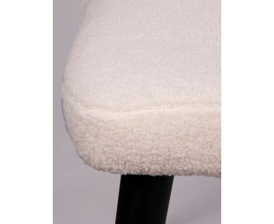 Дизайнерский стул Ariel букле белый, опора бук черный, изображение 5 | Интернет магазин мебели и декора LifeDekor