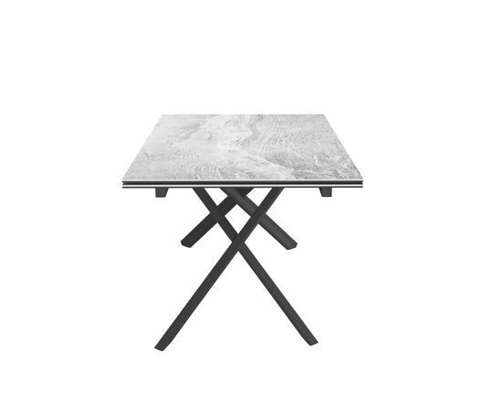 Стол DikLine KX160 мрамор C31 (керамика серая глянец)/опоры черные, изображение 5 | Интернет магазин мебели и декора LifeDekor