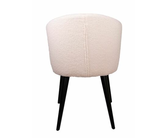 Дизайнерский стул Ariel букле белый, опора бук черный, изображение 4 | Интернет магазин мебели и декора LifeDekor