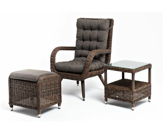 "Толедо" лаунж-зона из искусственного ротанга, цвет коричневый | Интернет магазин мебели и декора LifeDekor