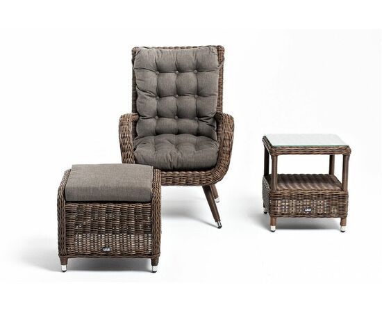 "Толедо" лаунж-зона из искусственного ротанга, цвет коричневый, изображение 2 | Интернет магазин мебели и декора LifeDekor