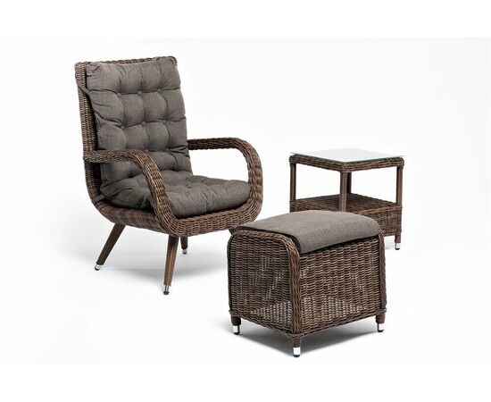 "Толедо" лаунж-зона из искусственного ротанга, цвет коричневый, изображение 3 | Интернет магазин мебели и декора LifeDekor