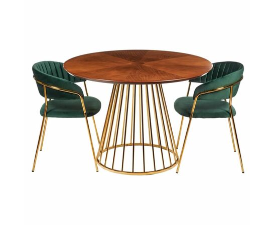 Стол Liverpool 110см, золотистые ножки, изображение 2 | Интернет магазин мебели и декора LifeDekor