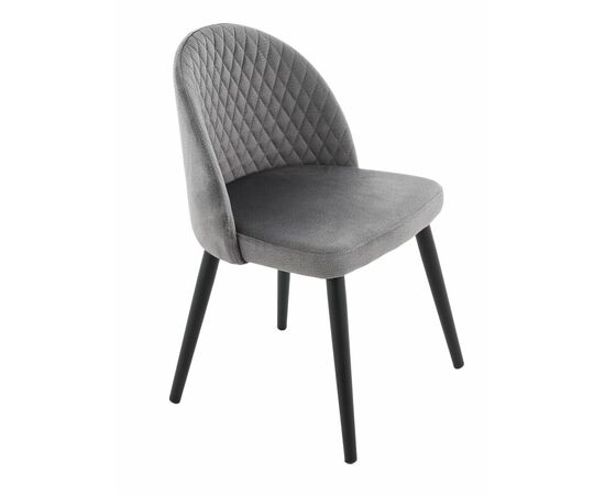 Стул Белиз, Черный муар/Monolit Grey, изображение 3 | Интернет магазин мебели и декора LifeDekor