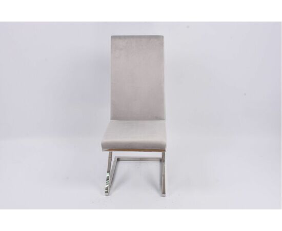 Стул обеденный Палермо MC799-GR-3, 60х46х105 см, серый/глянцевое серебро, изображение 2 | Интернет магазин мебели и декора LifeDekor