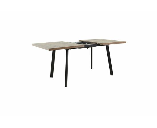 Стол Осло 140, Дуб гудзон шоколадный, Шамони/Чёрный, изображение 4 | Интернет магазин мебели и декора LifeDekor